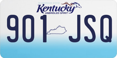 KY license plate 901JSQ