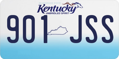 KY license plate 901JSS