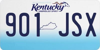 KY license plate 901JSX