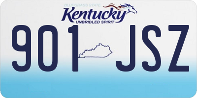 KY license plate 901JSZ