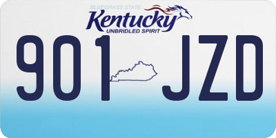 KY license plate 901JZD