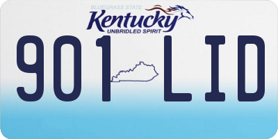 KY license plate 901LID