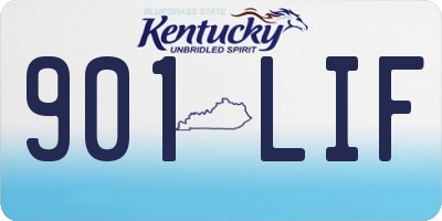 KY license plate 901LIF