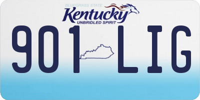 KY license plate 901LIG