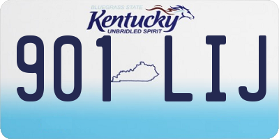KY license plate 901LIJ