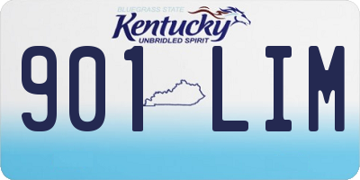 KY license plate 901LIM