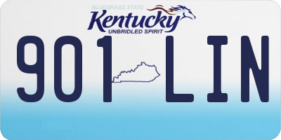 KY license plate 901LIN