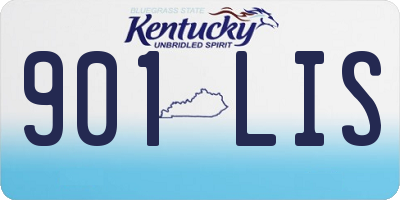 KY license plate 901LIS