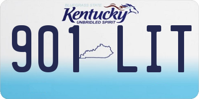 KY license plate 901LIT