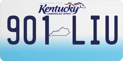 KY license plate 901LIU