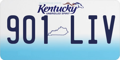 KY license plate 901LIV