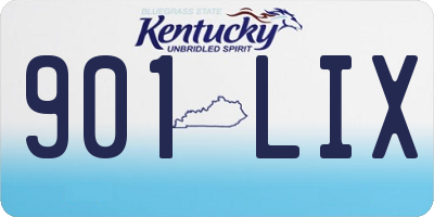 KY license plate 901LIX