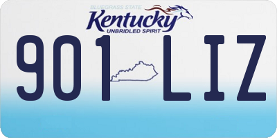 KY license plate 901LIZ