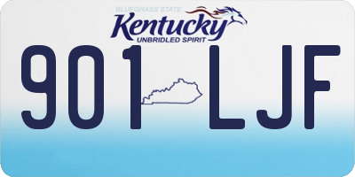 KY license plate 901LJF