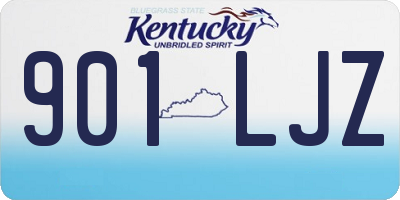 KY license plate 901LJZ