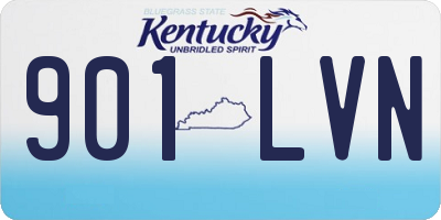 KY license plate 901LVN