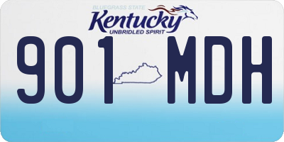 KY license plate 901MDH