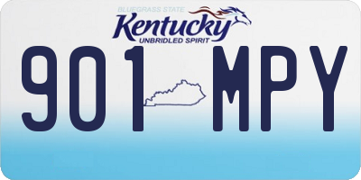 KY license plate 901MPY