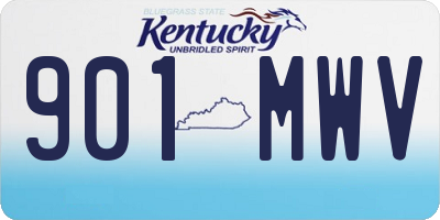 KY license plate 901MWV