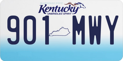 KY license plate 901MWY