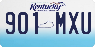 KY license plate 901MXU