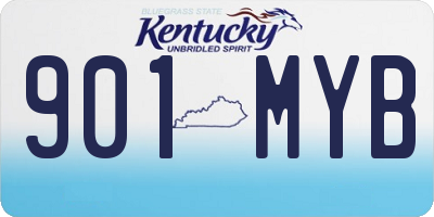 KY license plate 901MYB