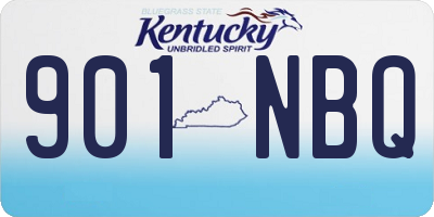 KY license plate 901NBQ
