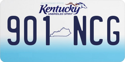 KY license plate 901NCG