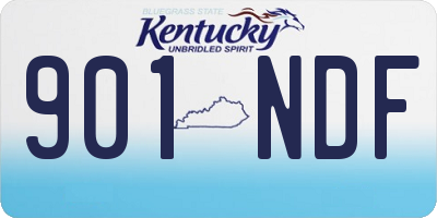 KY license plate 901NDF