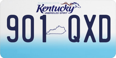 KY license plate 901QXD