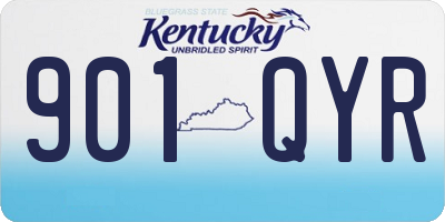 KY license plate 901QYR