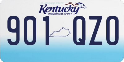 KY license plate 901QZO