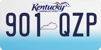 KY license plate 901QZP