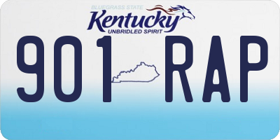 KY license plate 901RAP