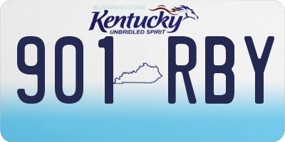 KY license plate 901RBY