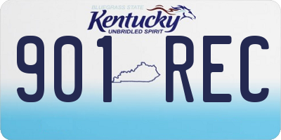 KY license plate 901REC