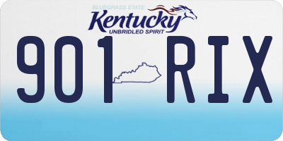 KY license plate 901RIX