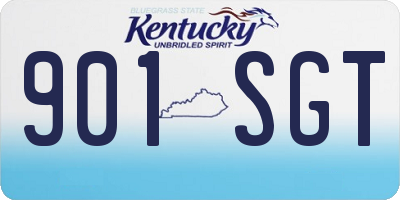 KY license plate 901SGT
