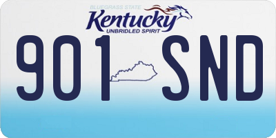KY license plate 901SND