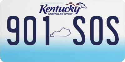 KY license plate 901SOS
