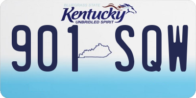 KY license plate 901SQW