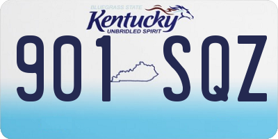 KY license plate 901SQZ