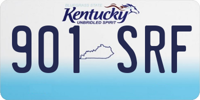 KY license plate 901SRF