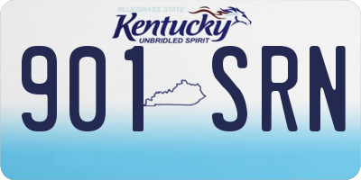 KY license plate 901SRN