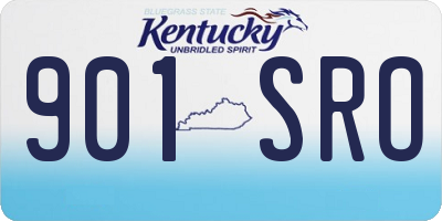 KY license plate 901SRO