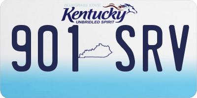KY license plate 901SRV