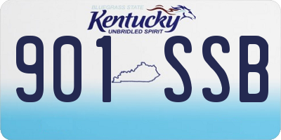 KY license plate 901SSB