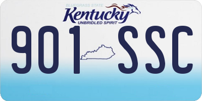 KY license plate 901SSC