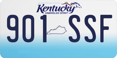 KY license plate 901SSF
