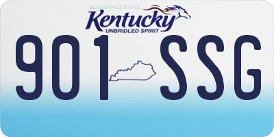 KY license plate 901SSG